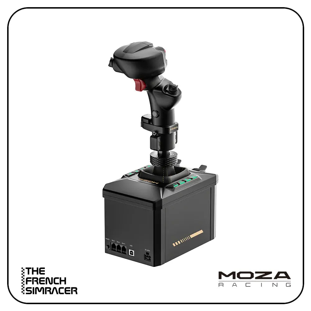 MOZA AB6 Flight Simulator Bundle – 6 Nm Force Feedback Base + MHG Flightstick - The French Simracer