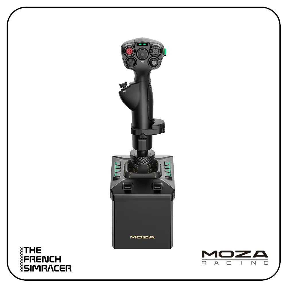 MOZA AB6 Flight Simulator Bundle – 6 Nm Force Feedback Base + MHG Flightstick - The French Simracer