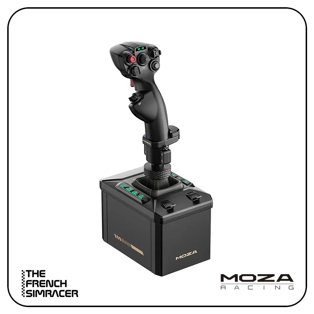 MOZA AB6 Flight Simulator Bundle – 6 Nm Force Feedback Base + MHG Flightstick - The French Simracer