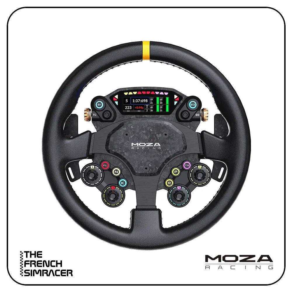 MOZA CS Pro Steering Wheel – 325mm GT Wheel with Built-In Display - The French Simracer