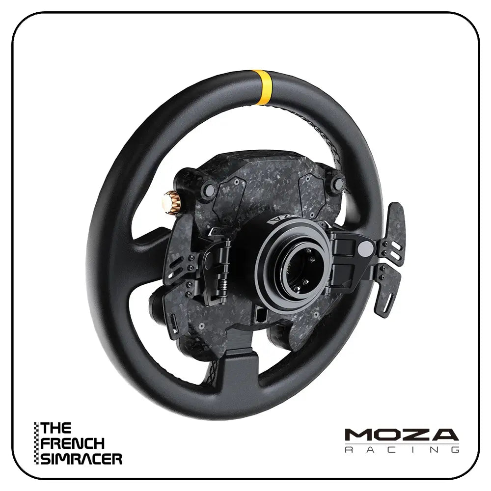MOZA CS Pro Steering Wheel – 325mm GT Wheel with Built-In Display - The French Simracer