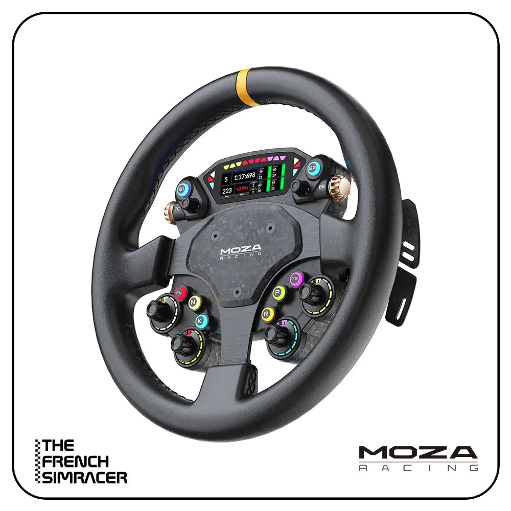 MOZA CS Pro Steering Wheel – 325mm GT Wheel with Built-In Display - The French Simracer