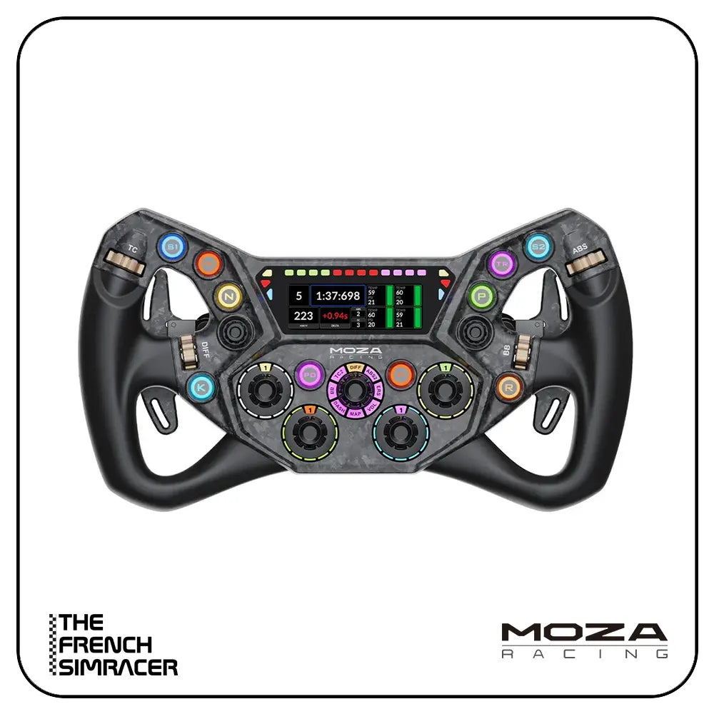 MOZA KS Pro Steering Wheel – 300mm Butterfly GT Wheel with Built-In Display - The French Simracer
