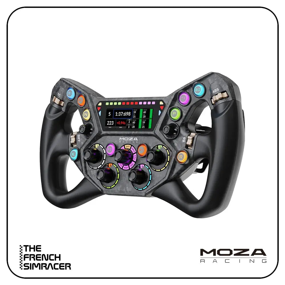 MOZA KS Pro Steering Wheel – 300mm Butterfly GT Wheel with Built-In Display - The French Simracer
