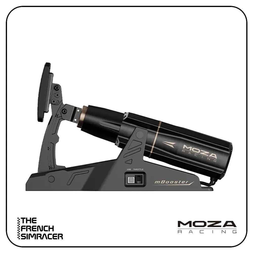 MOZA mBooster Active Pedal – Force Feedback Active Sim Racing Pedal - The French Simracer