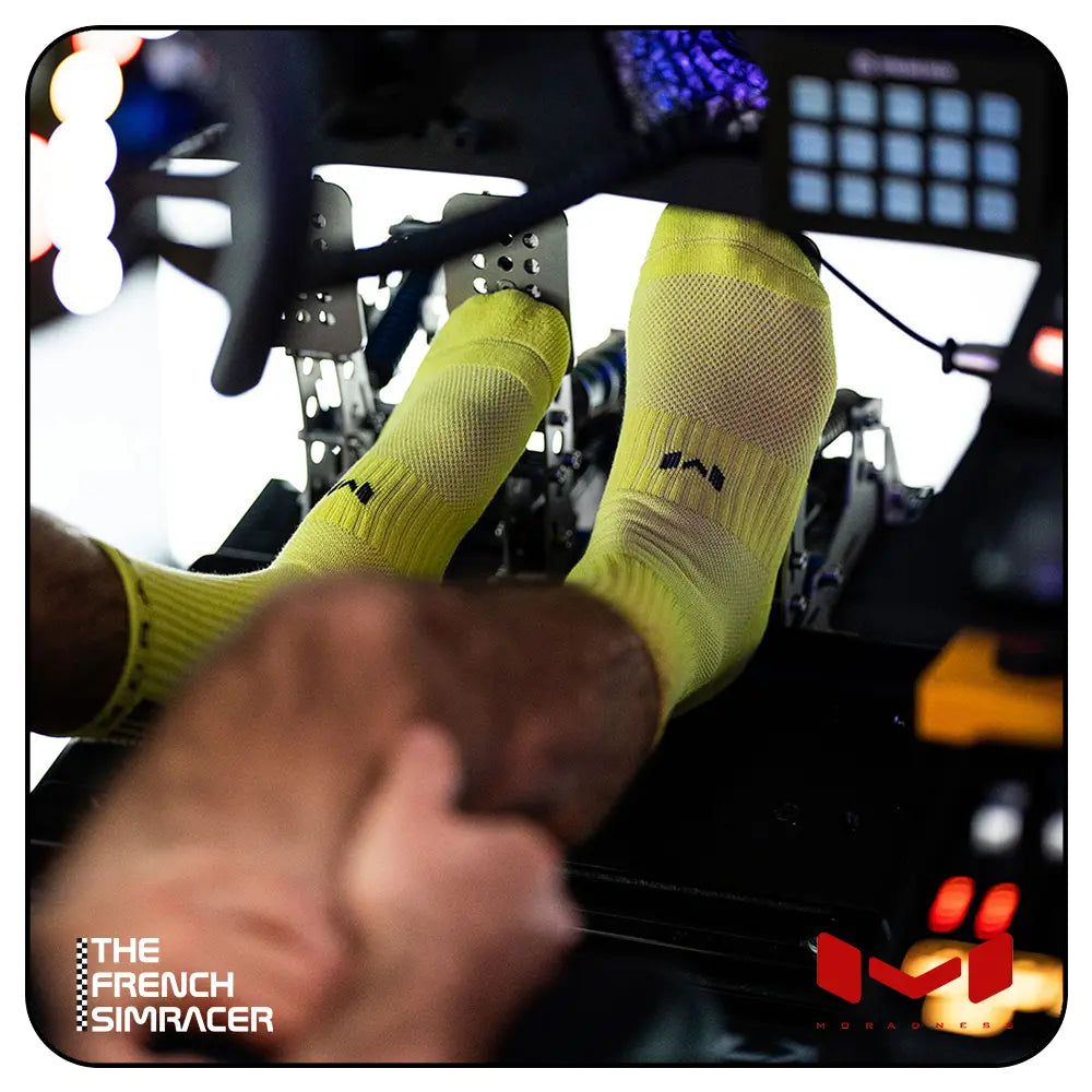 Neon Sim Socks by Moradness - The French Simracer