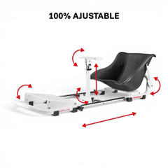 Oplite NitroKart White V2 – White Sim Racing Cockpit - The French Simracer