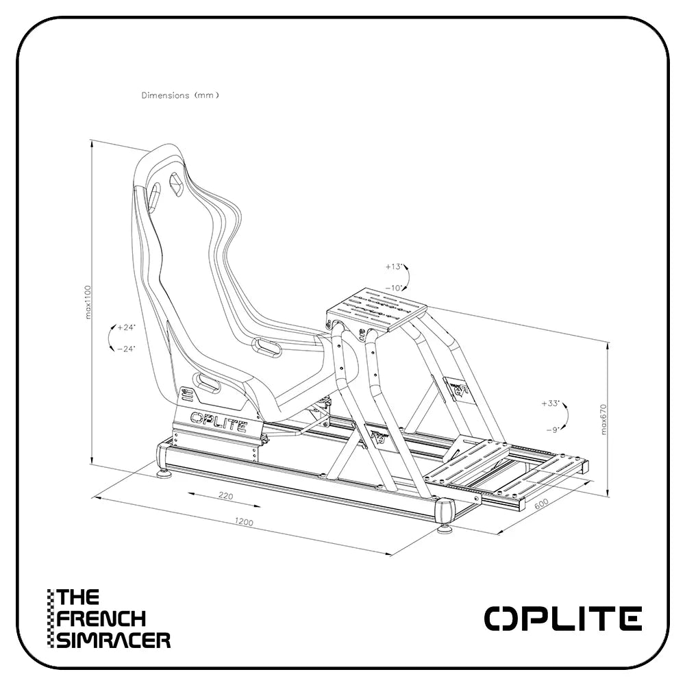 Oplite R8 Fury – Black Sim Racing Cockpit - The French Simracer