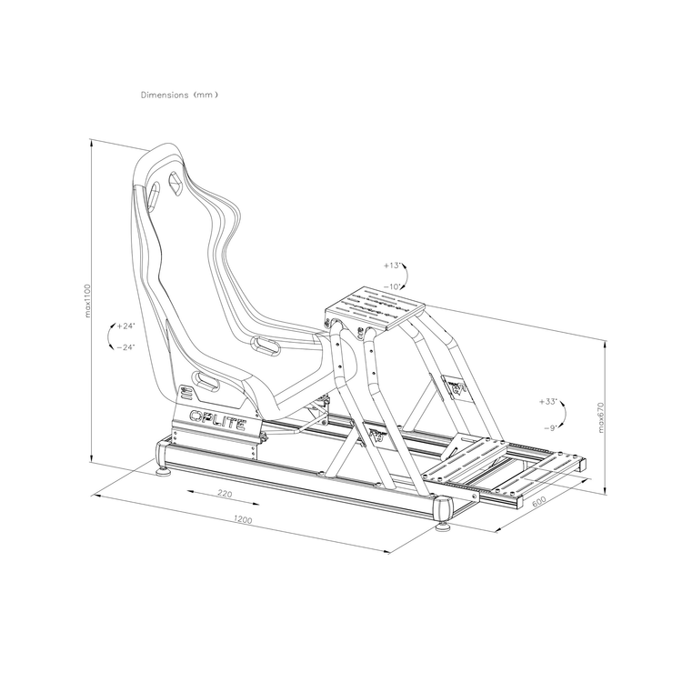 Cockpit simracing Oplite R8 Fury Noir - The French Simracer