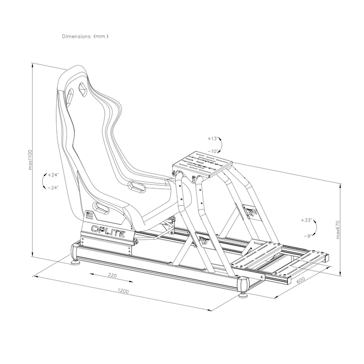 Cockpit simracing Oplite R8 Fury Simracing Blanc - The French Simracer