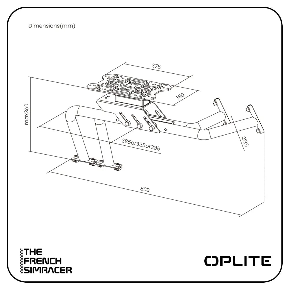 Oplite R8 Gear Shift Handbrake Holder Black - The French Simracer