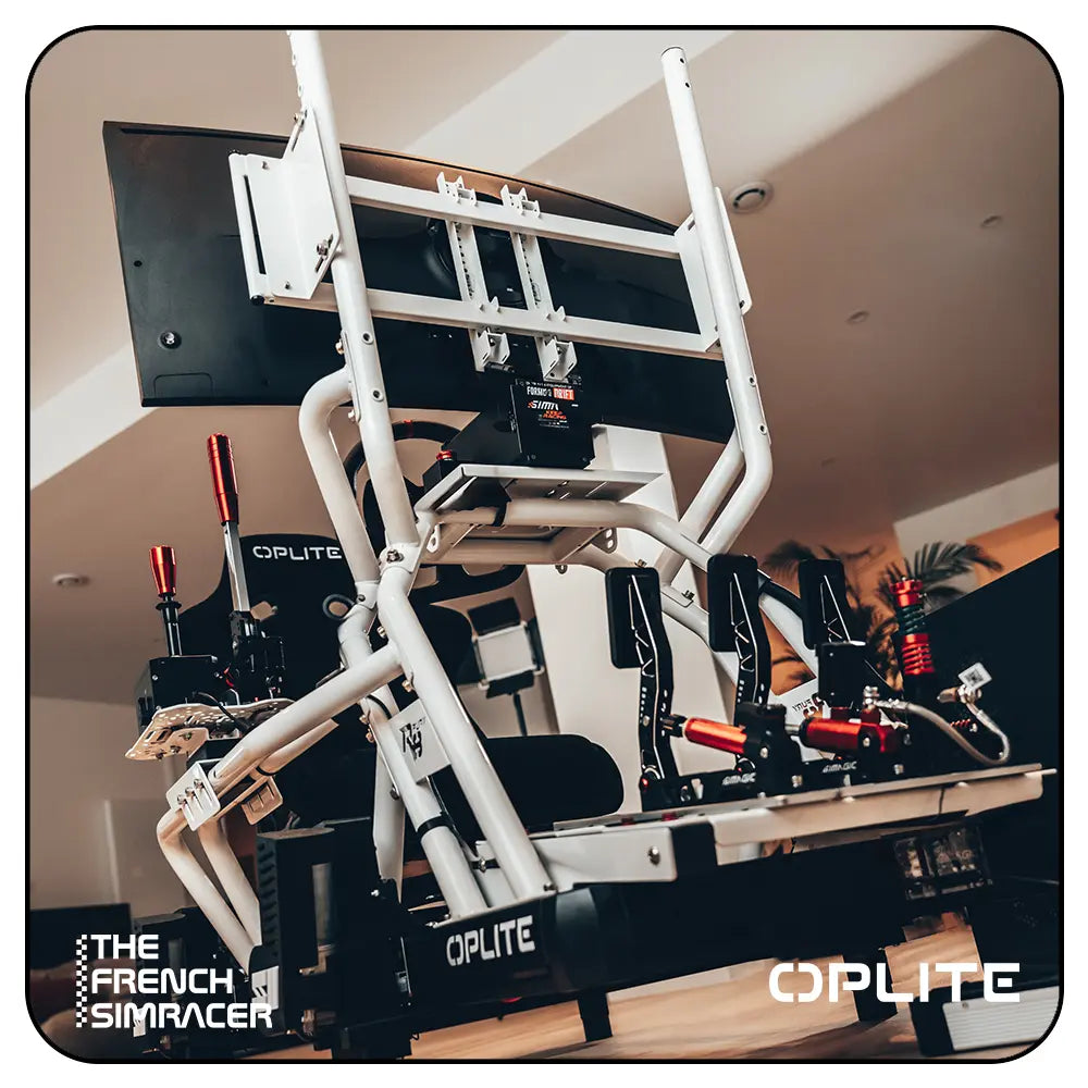 Oplite R8 Gear Shift Handbrake Holder White - The French Simracer