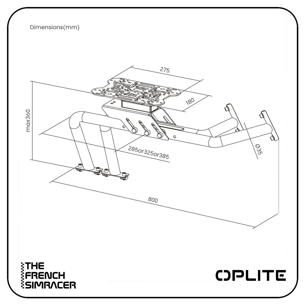 Oplite R8 Gear Shift Handbrake Holder White - The French Simracer