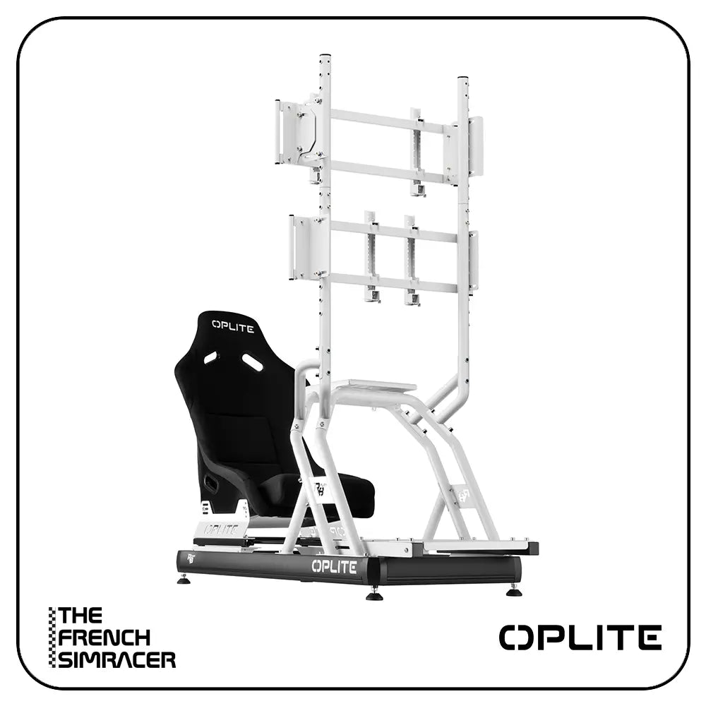 Oplite R8 On Top Monitor Mount – White - The French Simracer