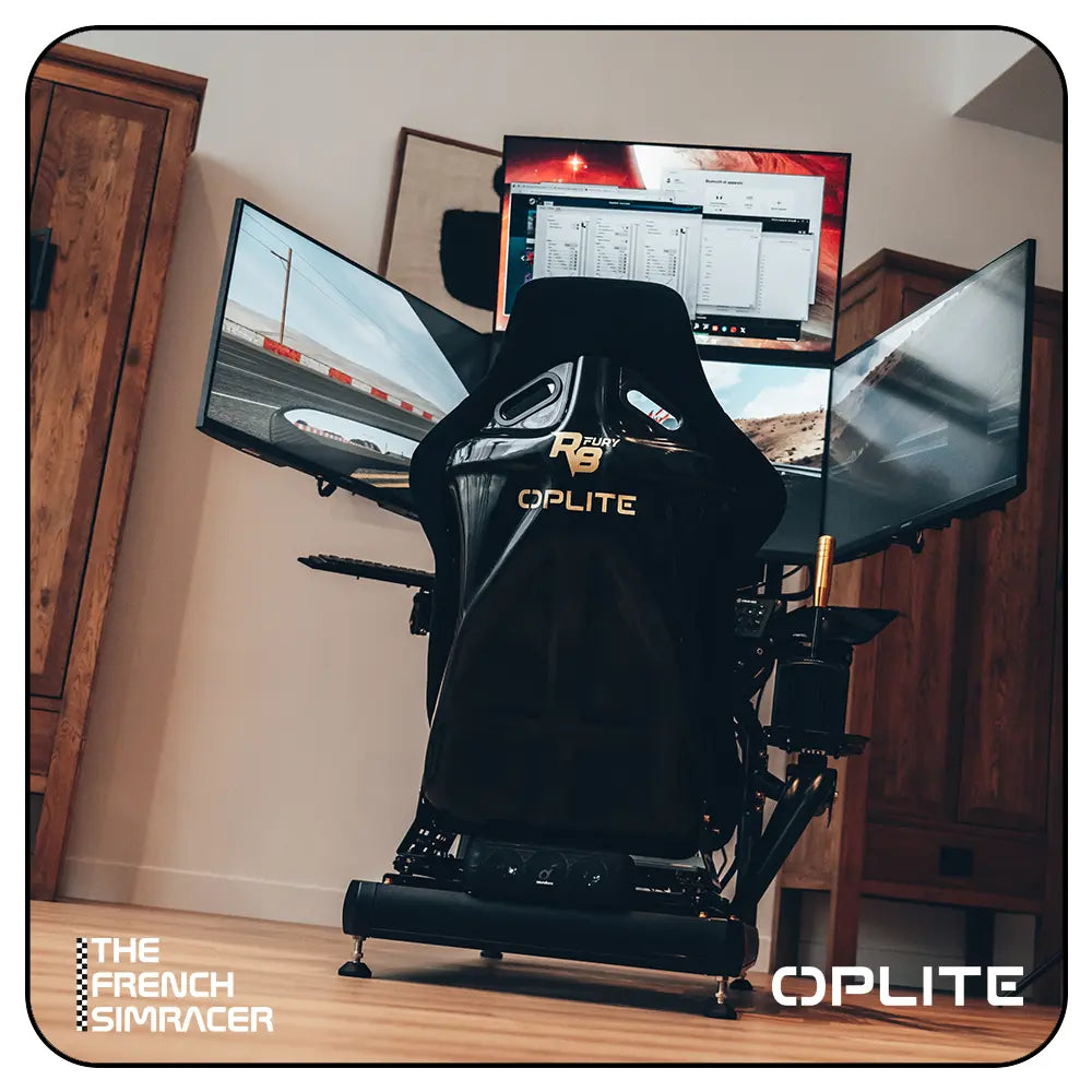 Oplite R8 On Top Monitor Mount – White - The French Simracer