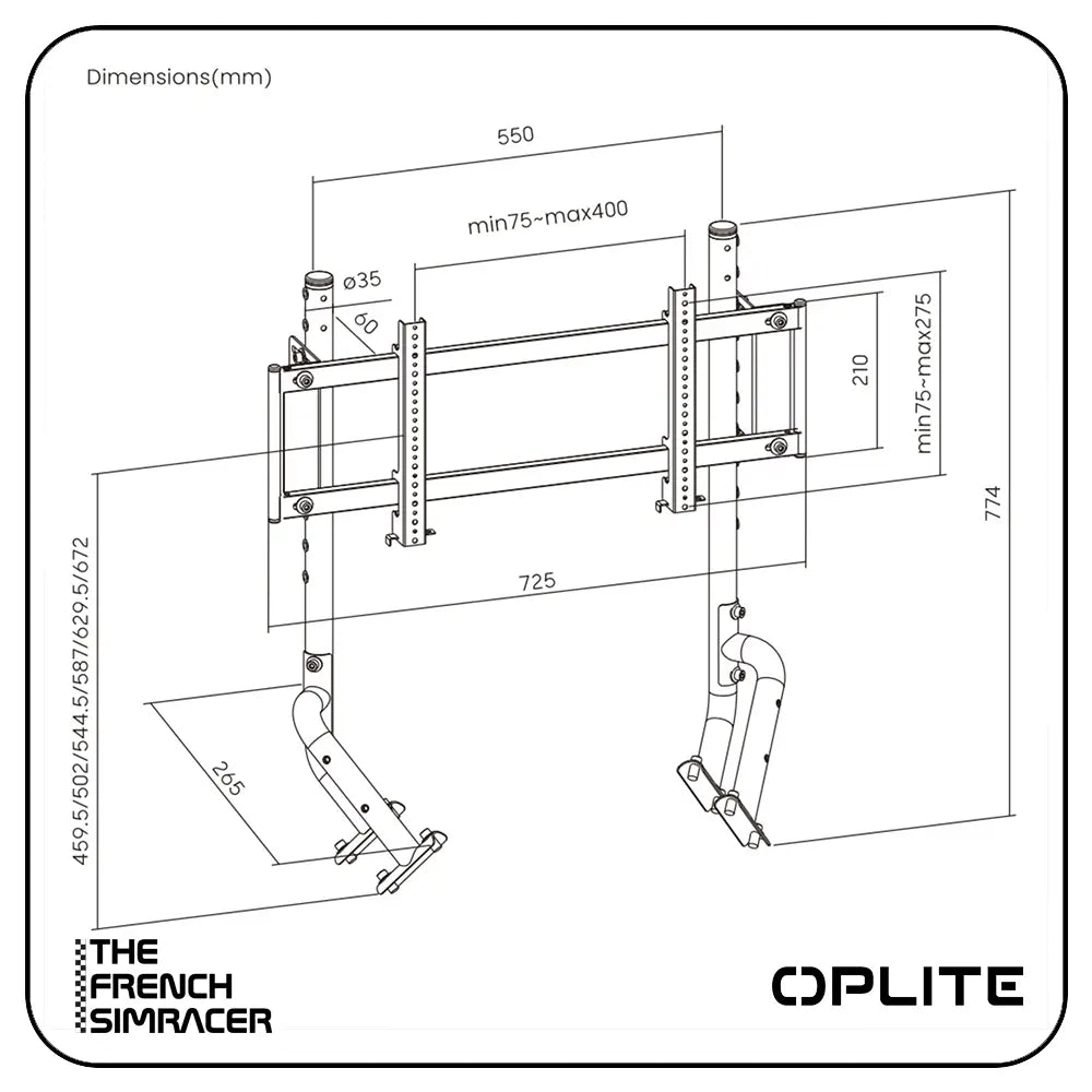 Oplite R8 Single Monitor Mount – Black - The French Simracer