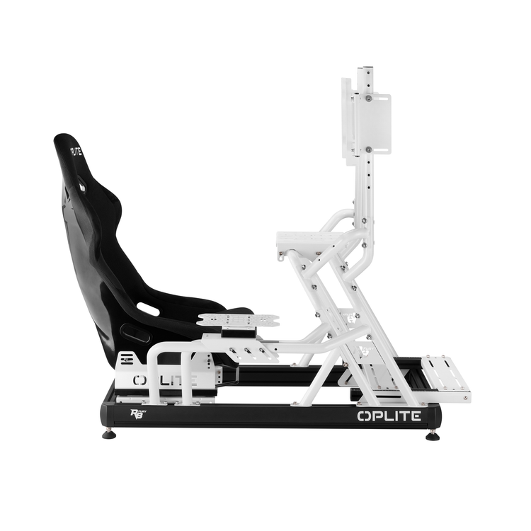 Oplite R8 – Support Écran Simple Blanc - The French Simracer