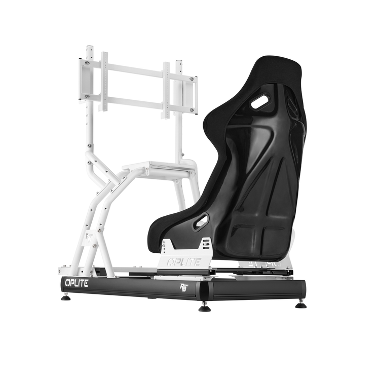 Oplite R8 – Support Écran Simple Blanc - The French Simracer