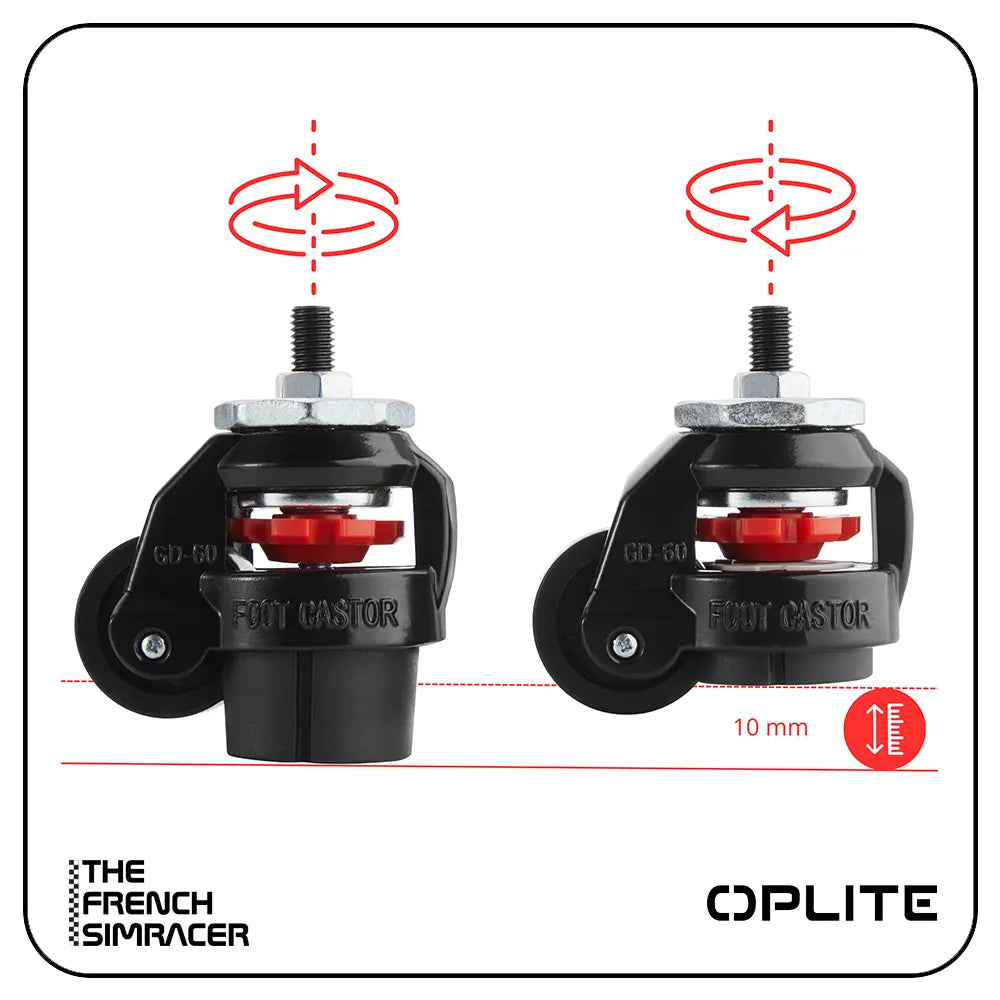 Oplite R8 Supreme Castor Wheel – Mobility & Stability Kit - The French Simracer