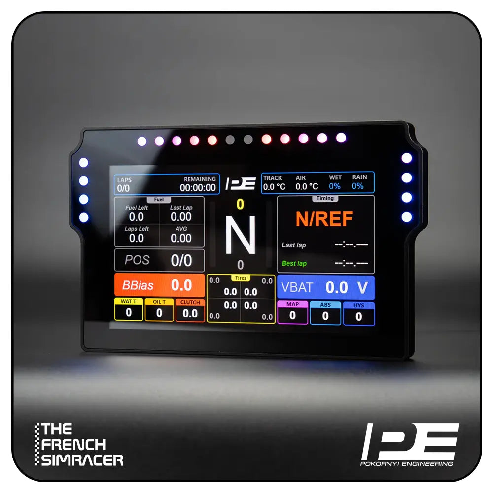 Pokornyi Engineering PDU7 Dash – 6.8" SimHub Dashboard Display for Sim Racing - The French Simracer
