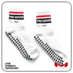 Pro Driver White Socks by Moradness - The French Simracer
