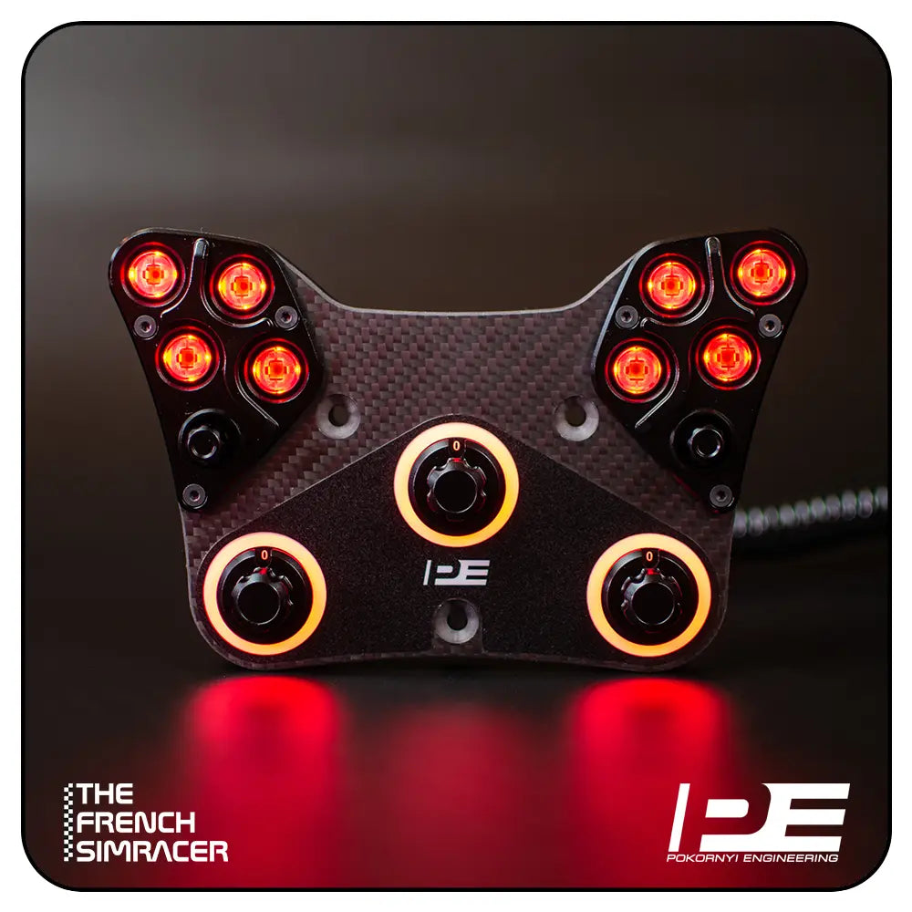 Rally Button Plate - Pokornyi Engineering - The French Simracer