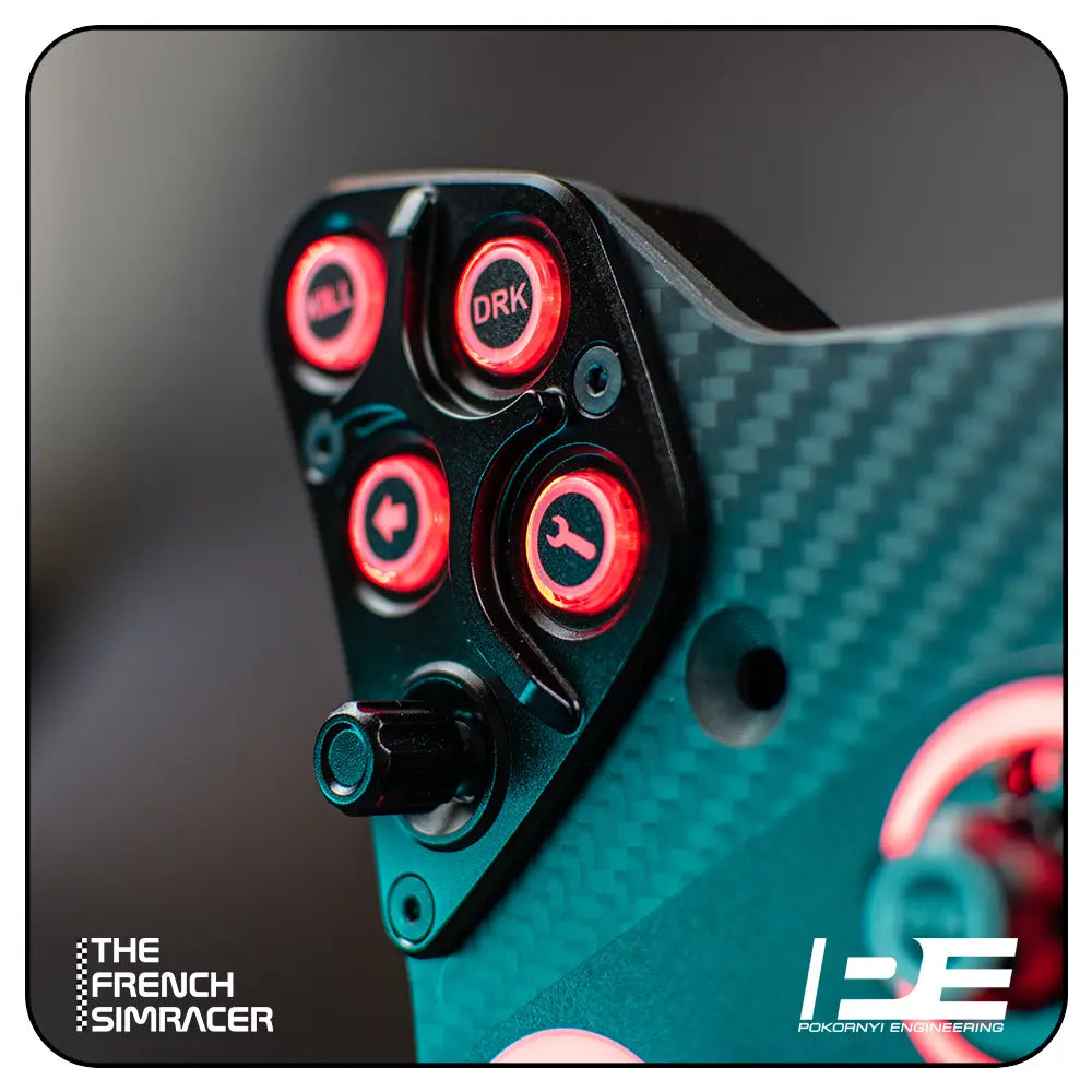 Rally Button Plate - Pokornyi Engineering - The French Simracer