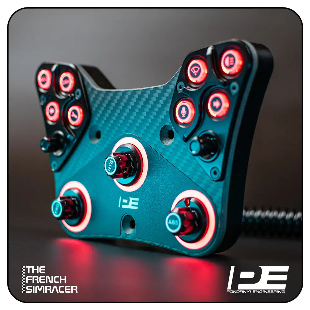 Rally Button Plate - Pokornyi Engineering - The French Simracer