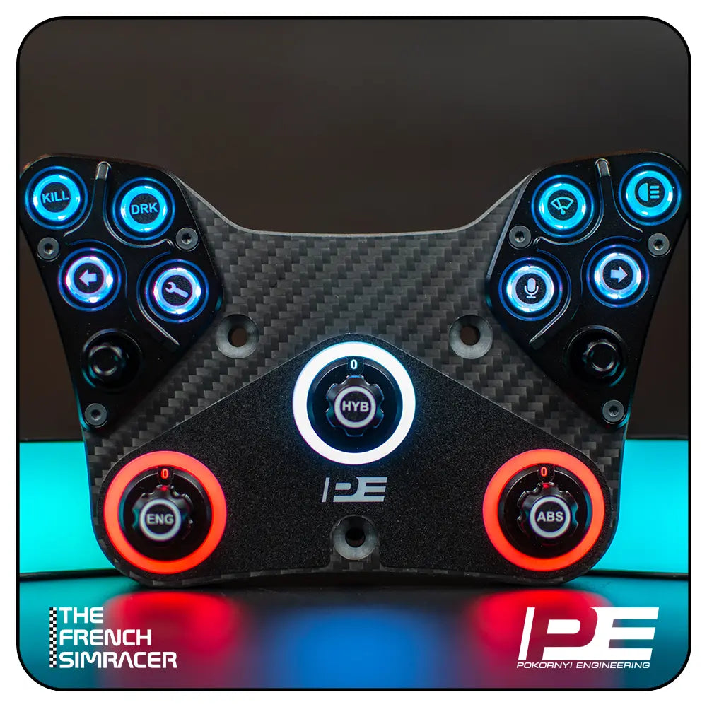 Rally Button Plate - Pokornyi Engineering - The French Simracer