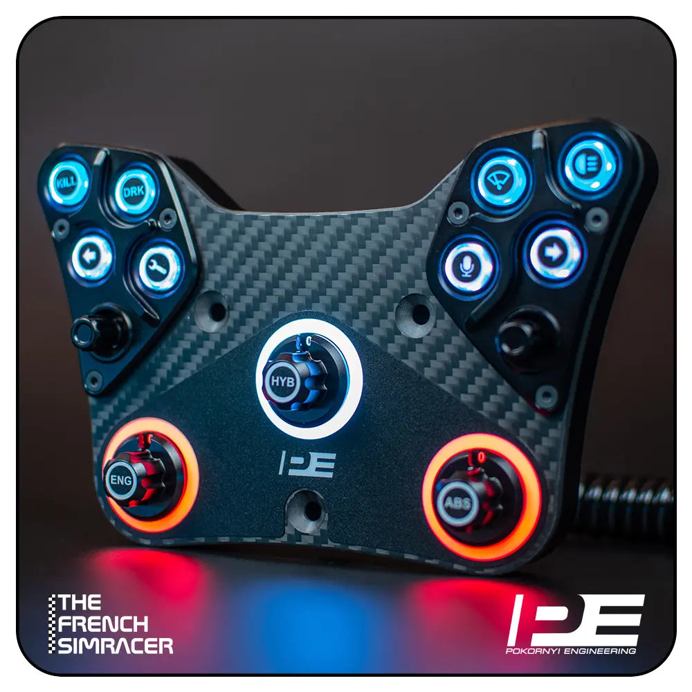 Rally Button Plate - Pokornyi Engineering - The French Simracer