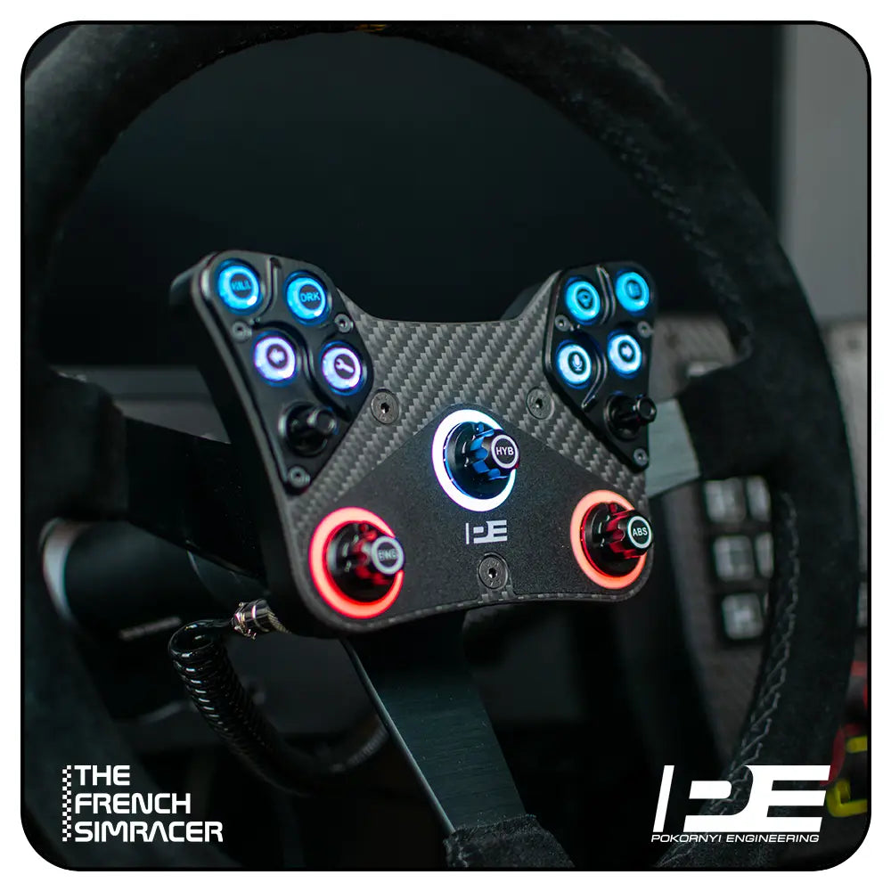 Rally Button Plate - Pokornyi Engineering - The French Simracer