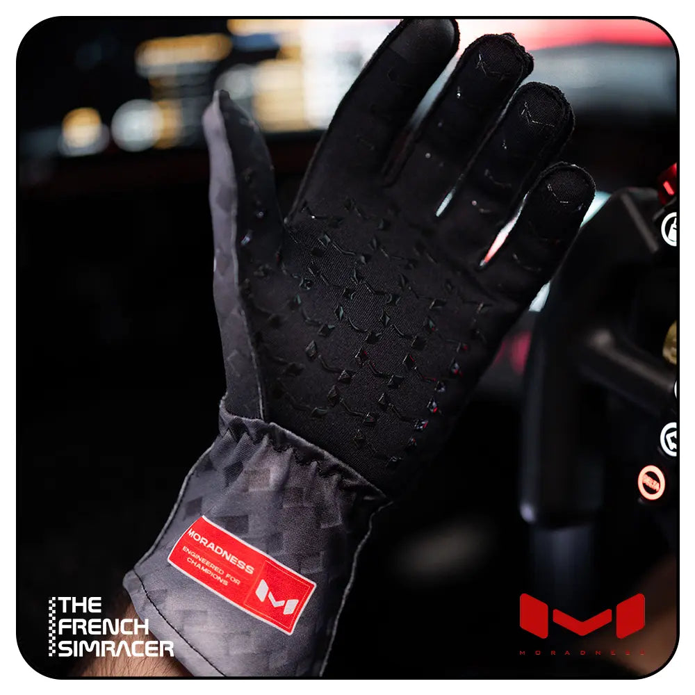 Raw Carbon Gloves by Moradness - The French Simracer