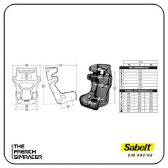Sabelt GT-PAD Black XL – Modular FIA-Approved Sim Racing Seat (XL) - The French Simracer