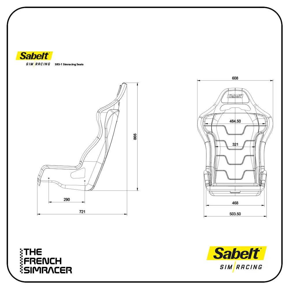 Sabelt SRS-1 Racing Black – Premium Sim Racing Seat (S Series) - The French Simracer