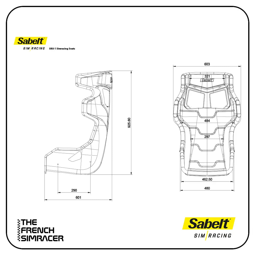 Sabelt SRX-1 Royal Black – Premium Sim Racing Seat (X Series) - The French Simracer