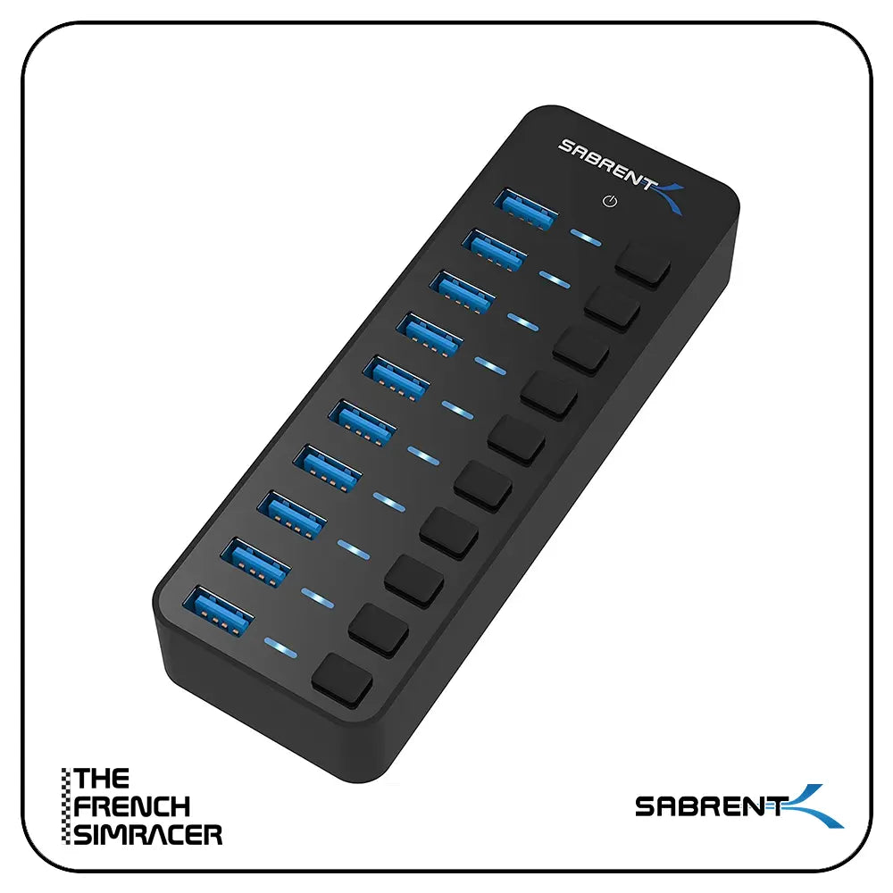 Sabrent 10-Port USB 3.0 Hub with Individual Power Switches (HB-BU10) Sabrent