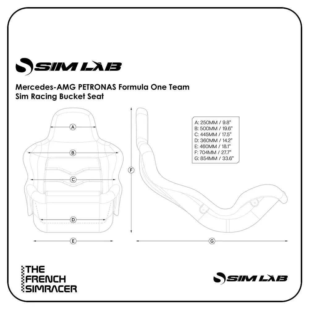 Sim-Lab Mercedes-AMG PETRONAS Formula One Team Sim Racing Seat - The French Simracer