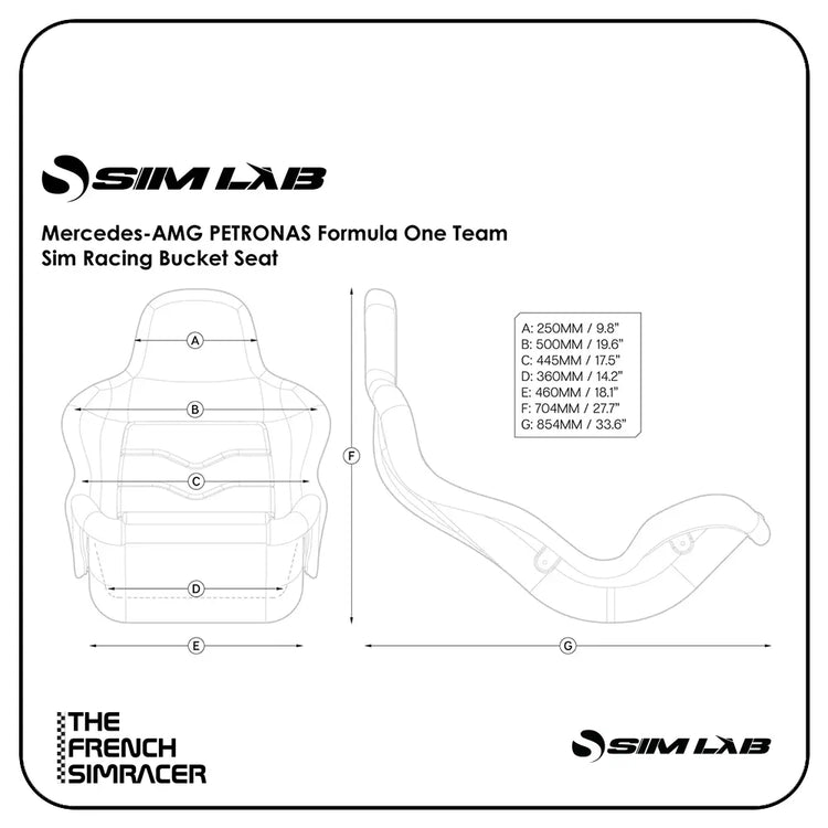 Siège Sim-Lab Mercedes-AMG Petronas Formula One Team - The French Simracer