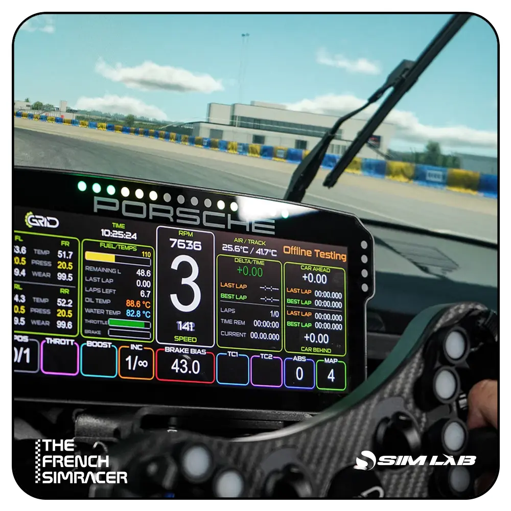 Sim-Lab Porsche 911 GT3 Cup Dashboard Display Unit - The French Simracer