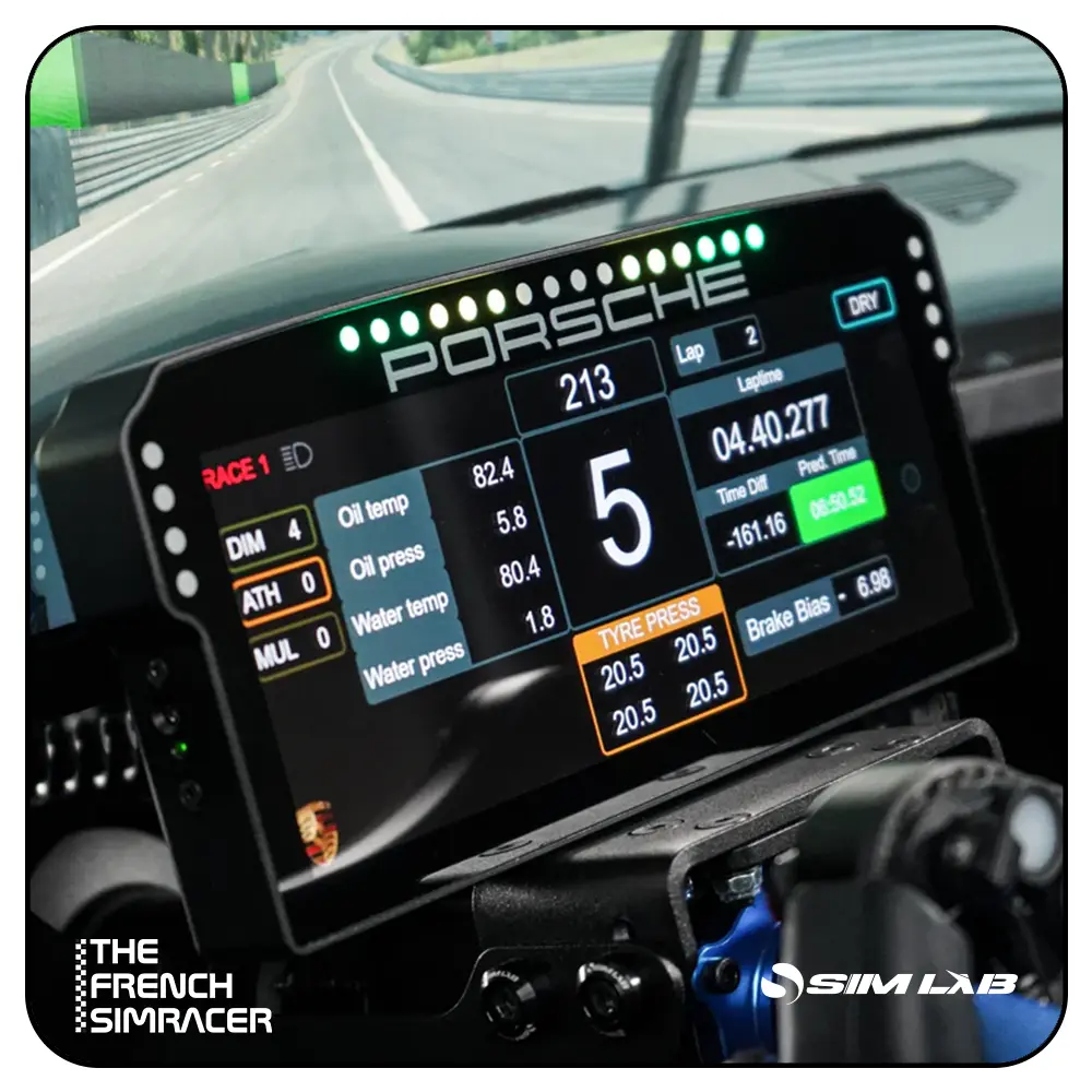 Sim-Lab Porsche 911 GT3 Cup Dashboard Display Unit - The French Simracer