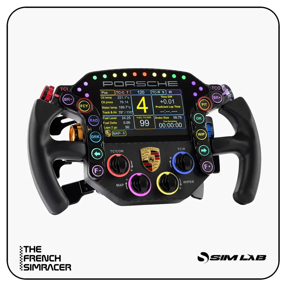 Sim-Lab Porsche 911 RSR Sim Racing Steering Wheel | The French Simracer