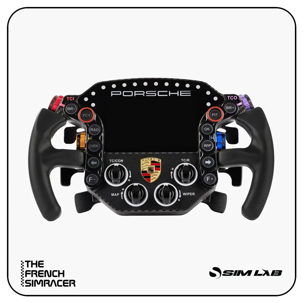 Sim-Lab Porsche 911 RSR Sim Racing Steering Wheel - The French Simracer