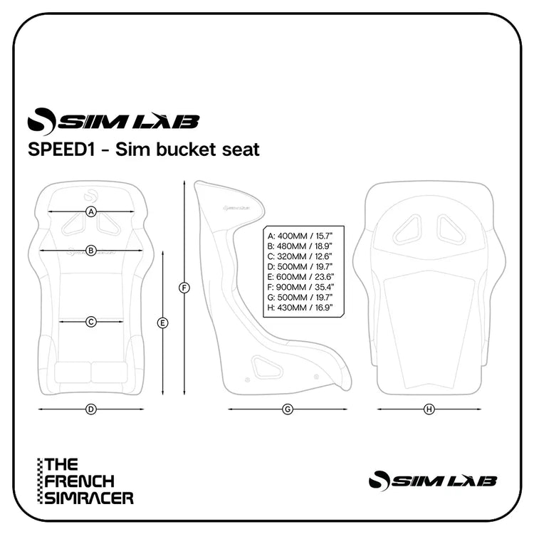 Sim-Lab Speed 1 Bucket Seat - The French Simracer