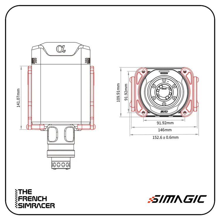 Simagic Alpha EVO Series Front Mounting Bracket - The French Simracer