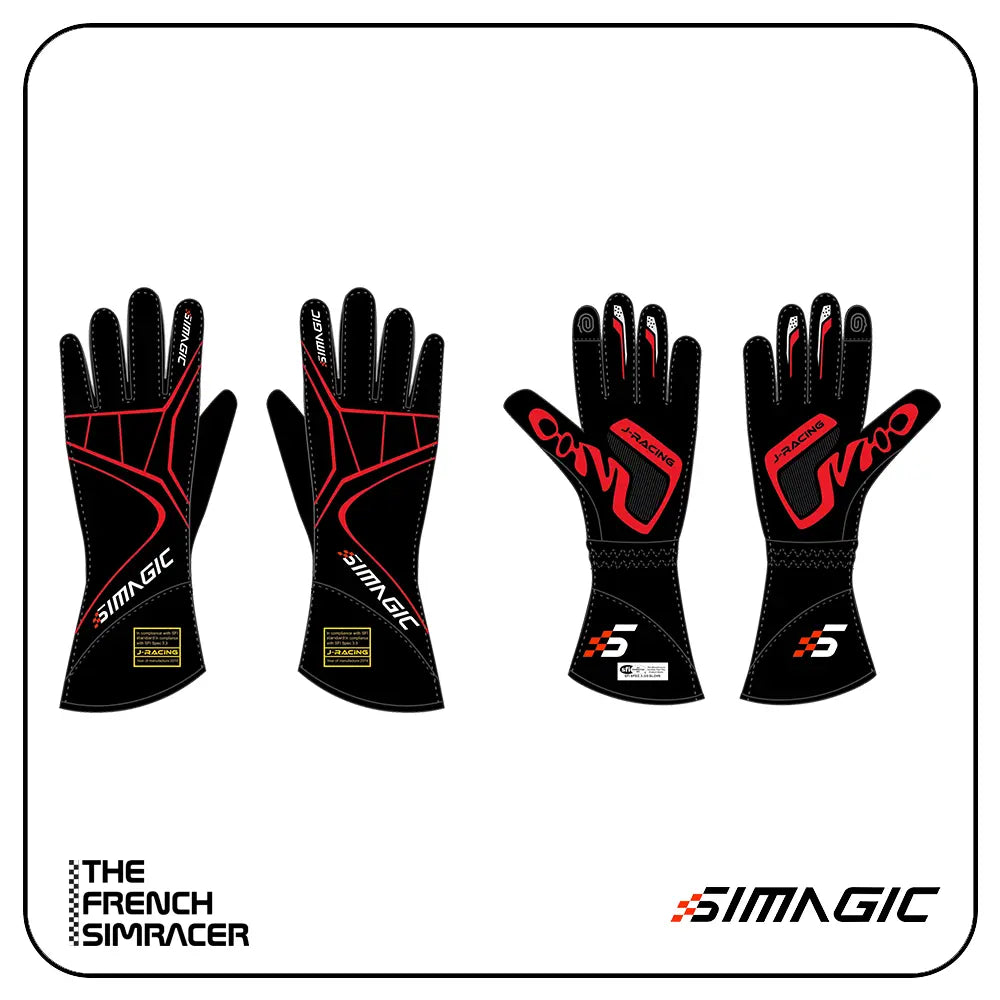 シムレース用グローブ 3点セット Simagic STRASSE Lサイズ