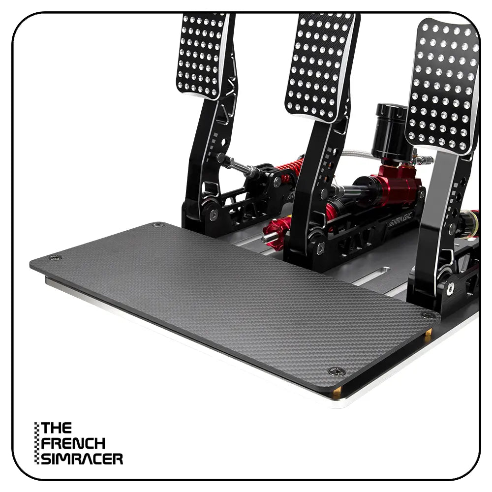 budget sim racing pedals Simagic Carbon Fiber Pedal Riser Plate Black