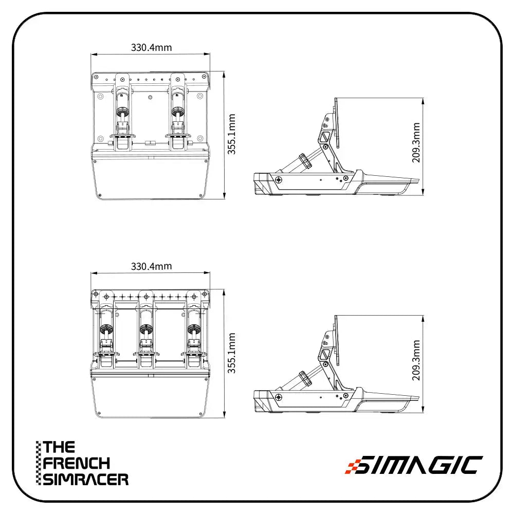 Simagic - P500 Pedals (Bundle/Fournisseur) - The French Simracer