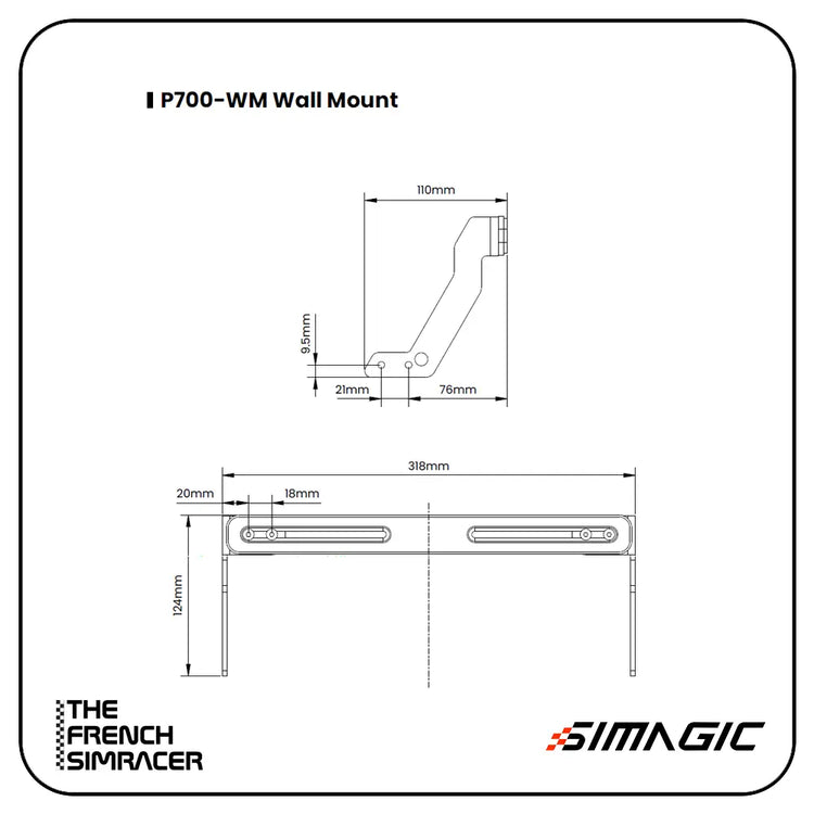 Support Simagic P700 Wall Mount - The French Simracer