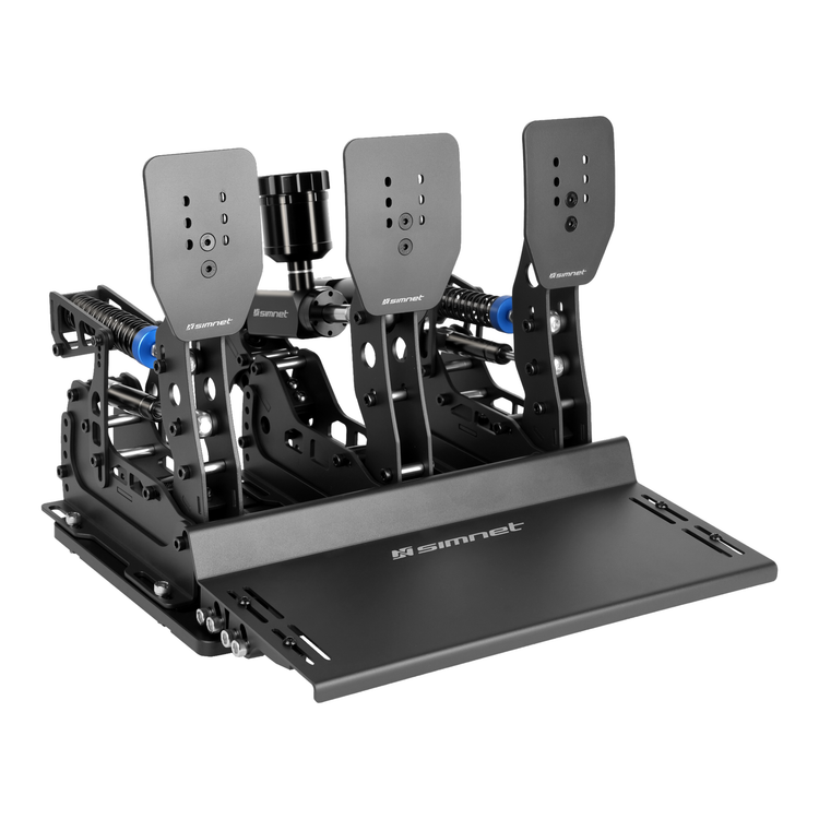 SimNet SP Evo 3-pedal load cell pedals with Hydro Link Kit and Baseplate