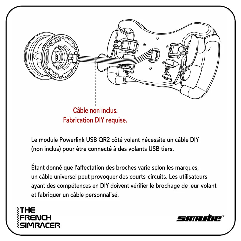 Simube Powerlink USB QR2 System (70mm PCD) - The French Simracer